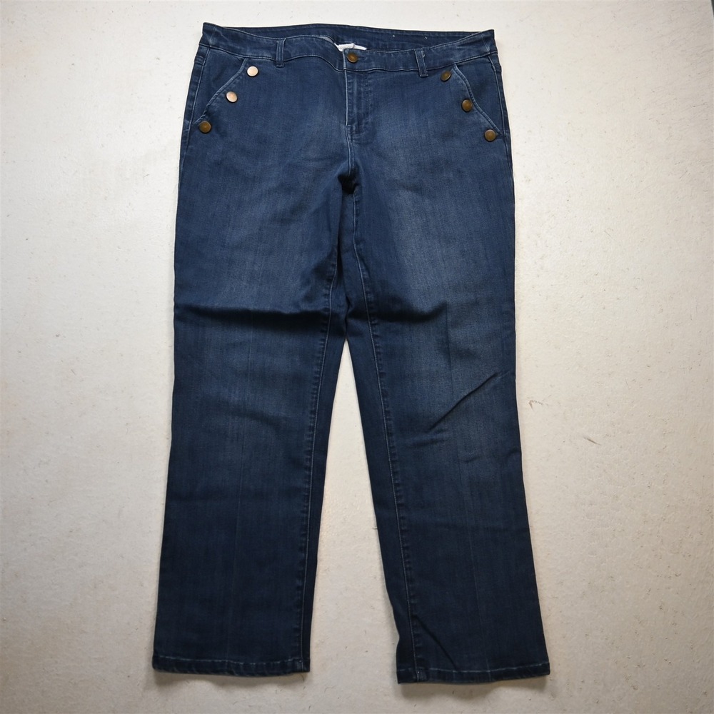 Christopher & Banks 16 Petite High Rise Skinny Rinse Stretch Denim Womens Jeans